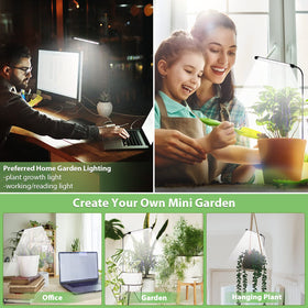 Juhefa Grow Light over seedlings and microgreens for healthy growth