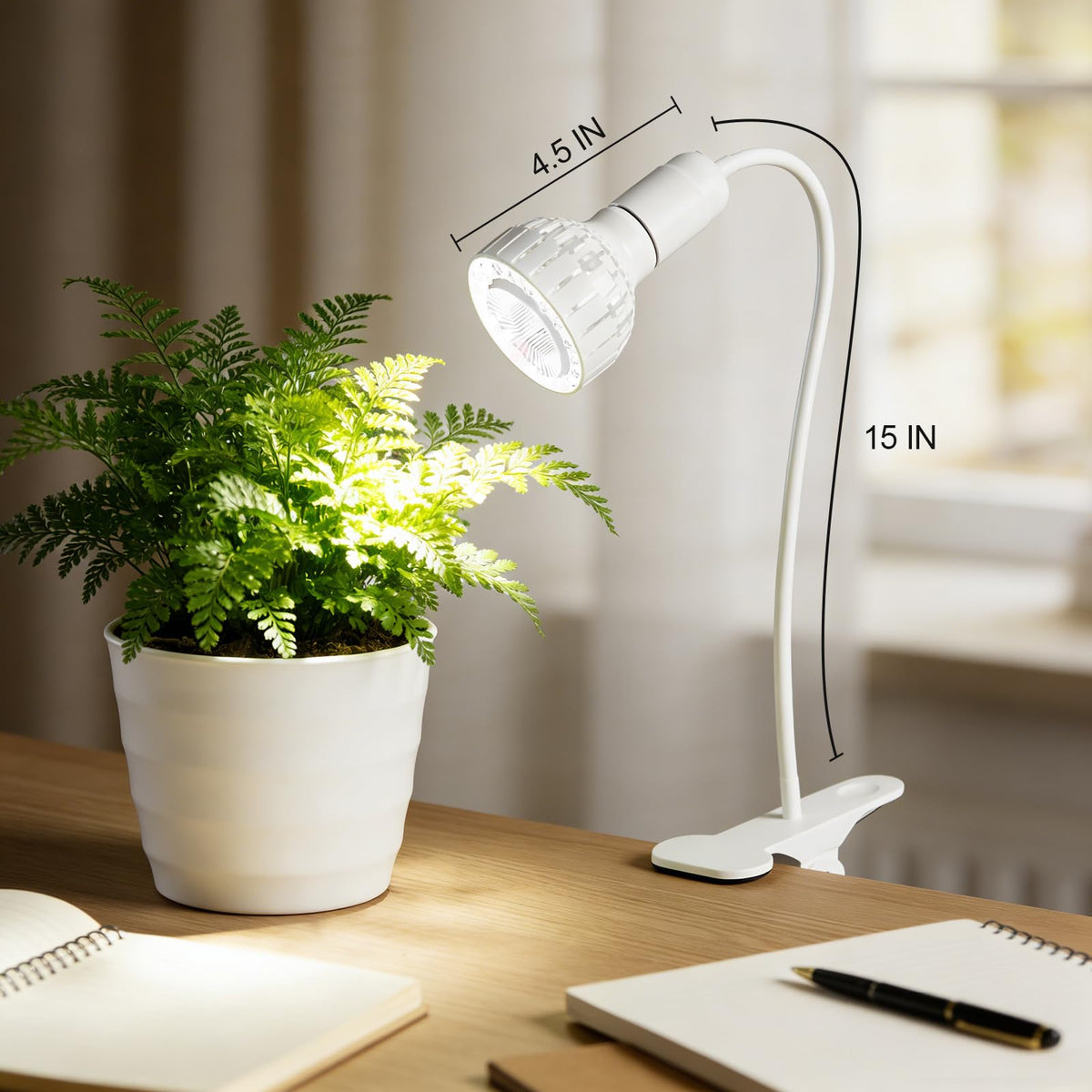 Juhefa LED grow light full-spectrum 5000K boosts indoor plant health