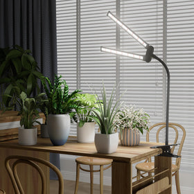 Juhefa LED Grow Light 360° gooseneck for precise, flexible lighting angles.