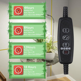 Juhefa timer interface showing auto on off scheduling for plant care