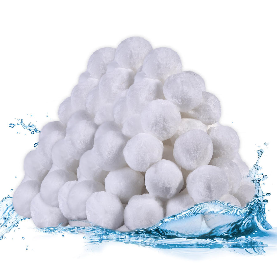 Juilsioa pool filter balls package shows compact storage for efficient filtration