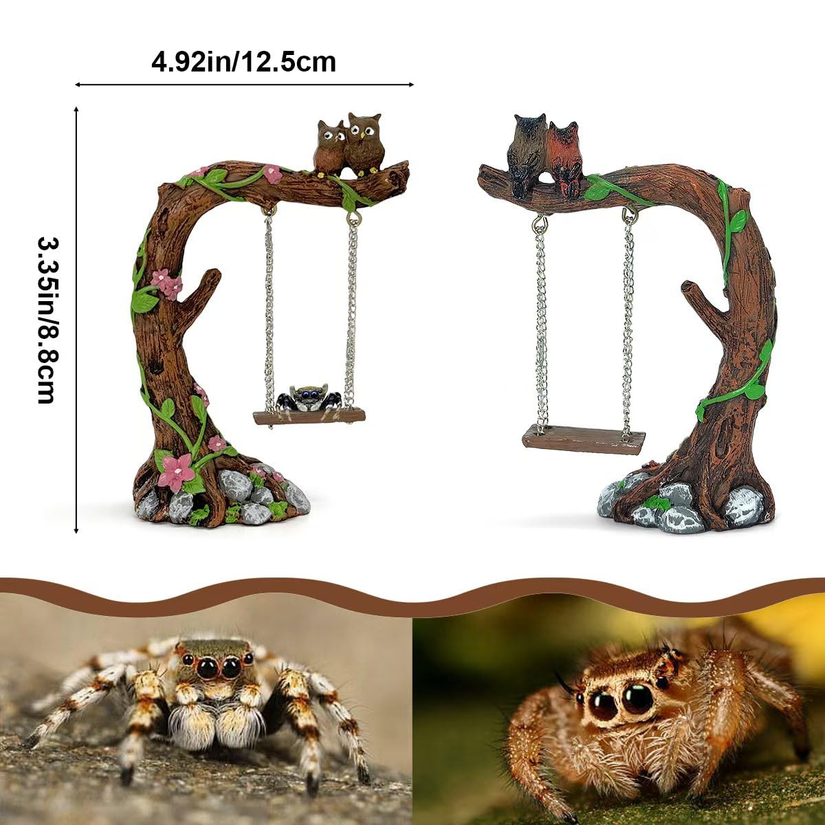 Julang fairy garden owl figurine adds whimsical habitat decoration and visual interest