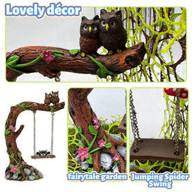Julang miniature garden scene decor brightens habitats with durable, fade-resistant color