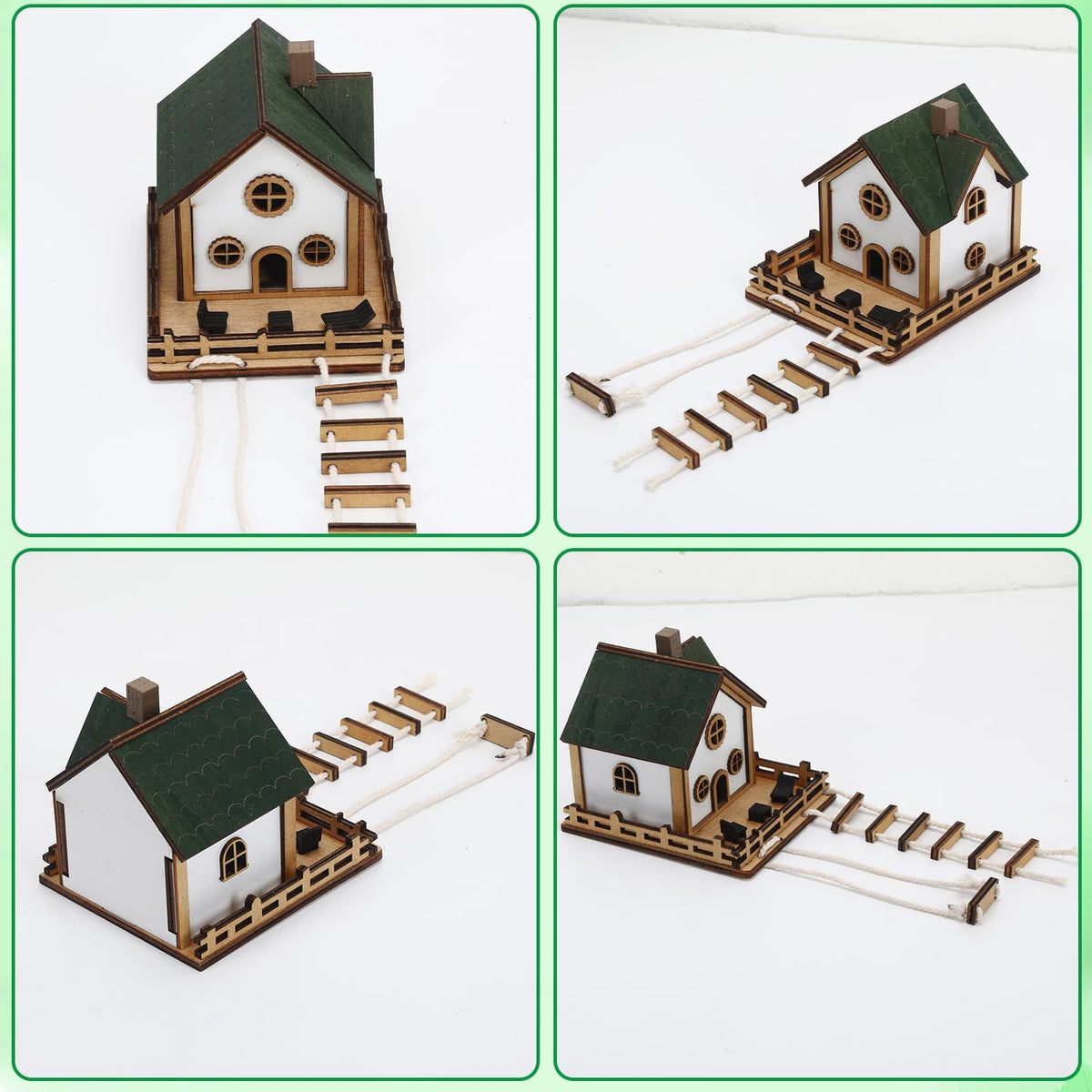 JULEASEL Fairywood Mini Treehouse creates woodland ambiance on desks.