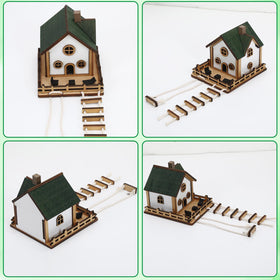 JULEASEL Fairywood Mini Treehouse creates woodland ambiance on desks.