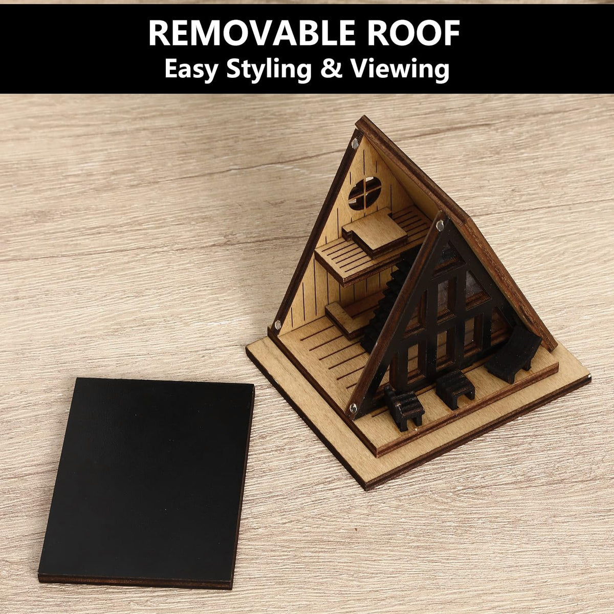 JULEASEL removable-roof feature allows easy access to interior during play