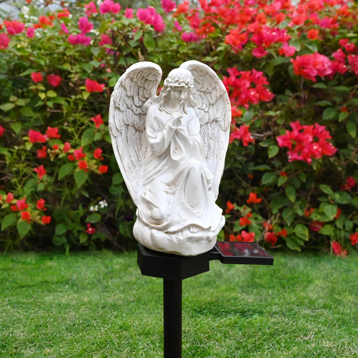 Juliahestia hand-painted resin angel detail showing craftsmanship