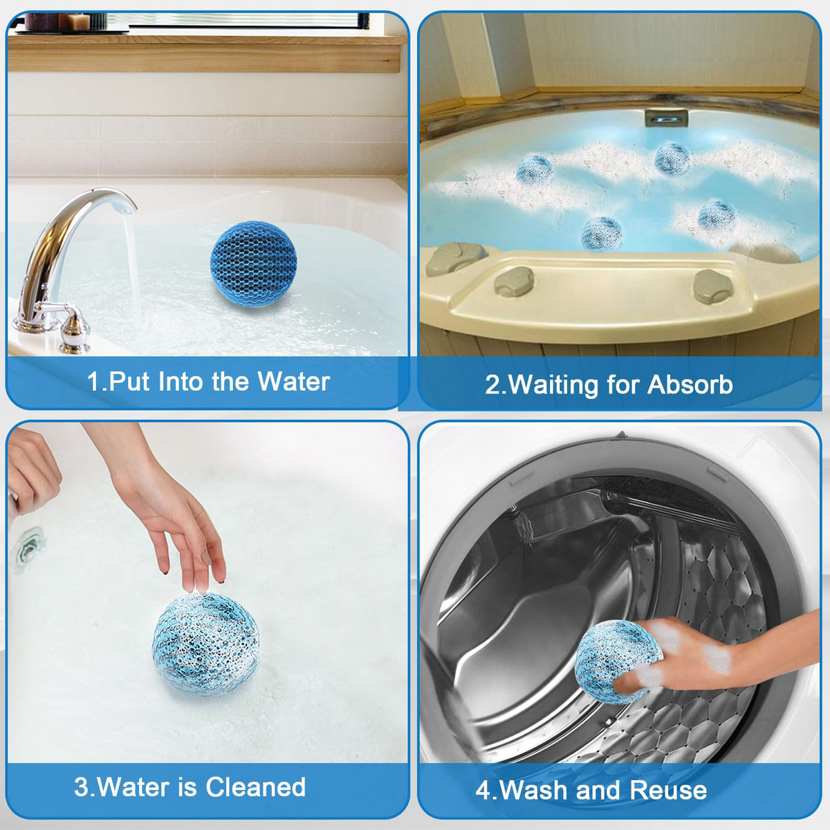 JULMELON easy to use scum absorber floats and absorbs impurities
