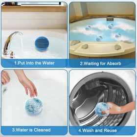 JULMELON easy to use scum absorber floats and absorbs impurities