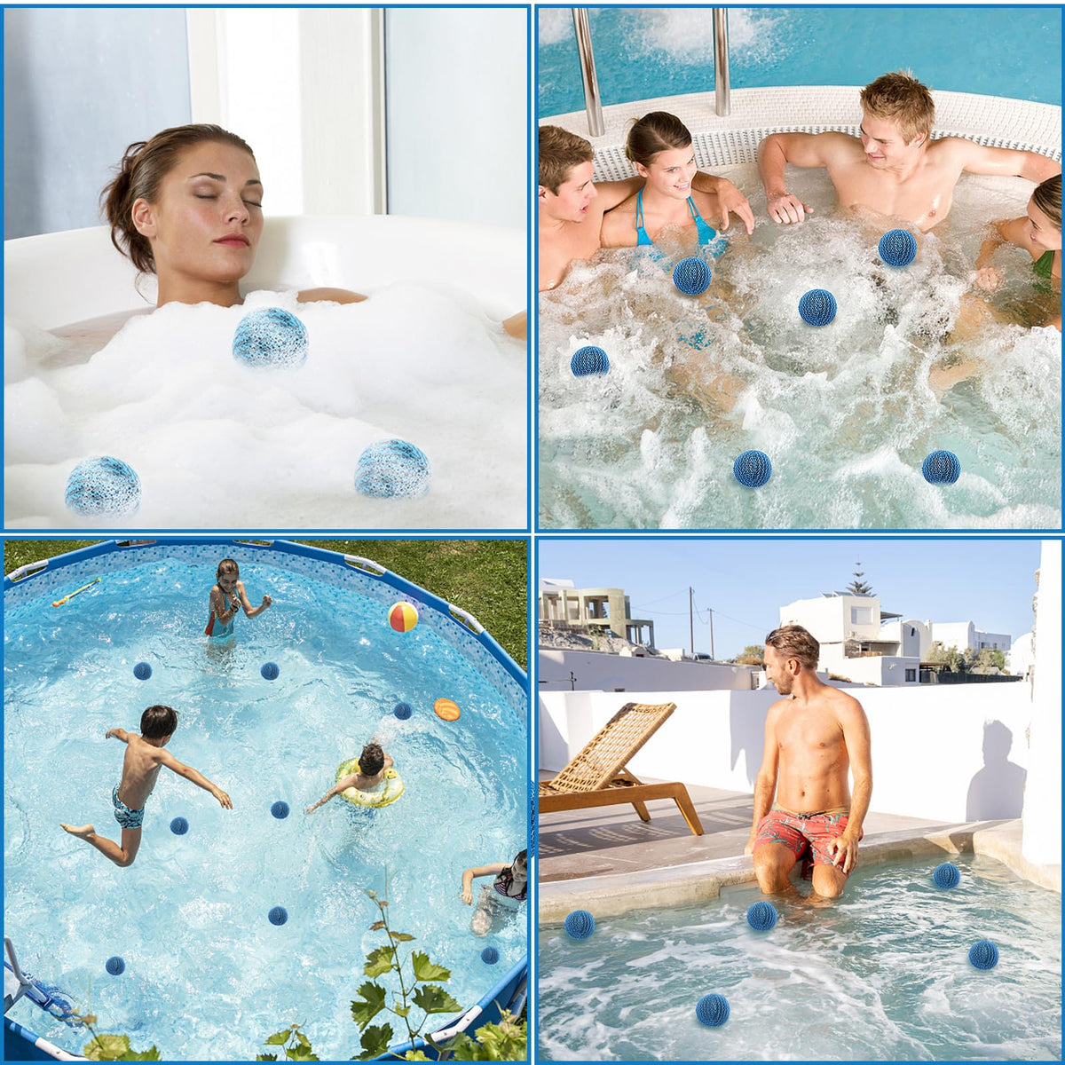 JULMELON versatile scum absorbers fit hot tubs pools and baths