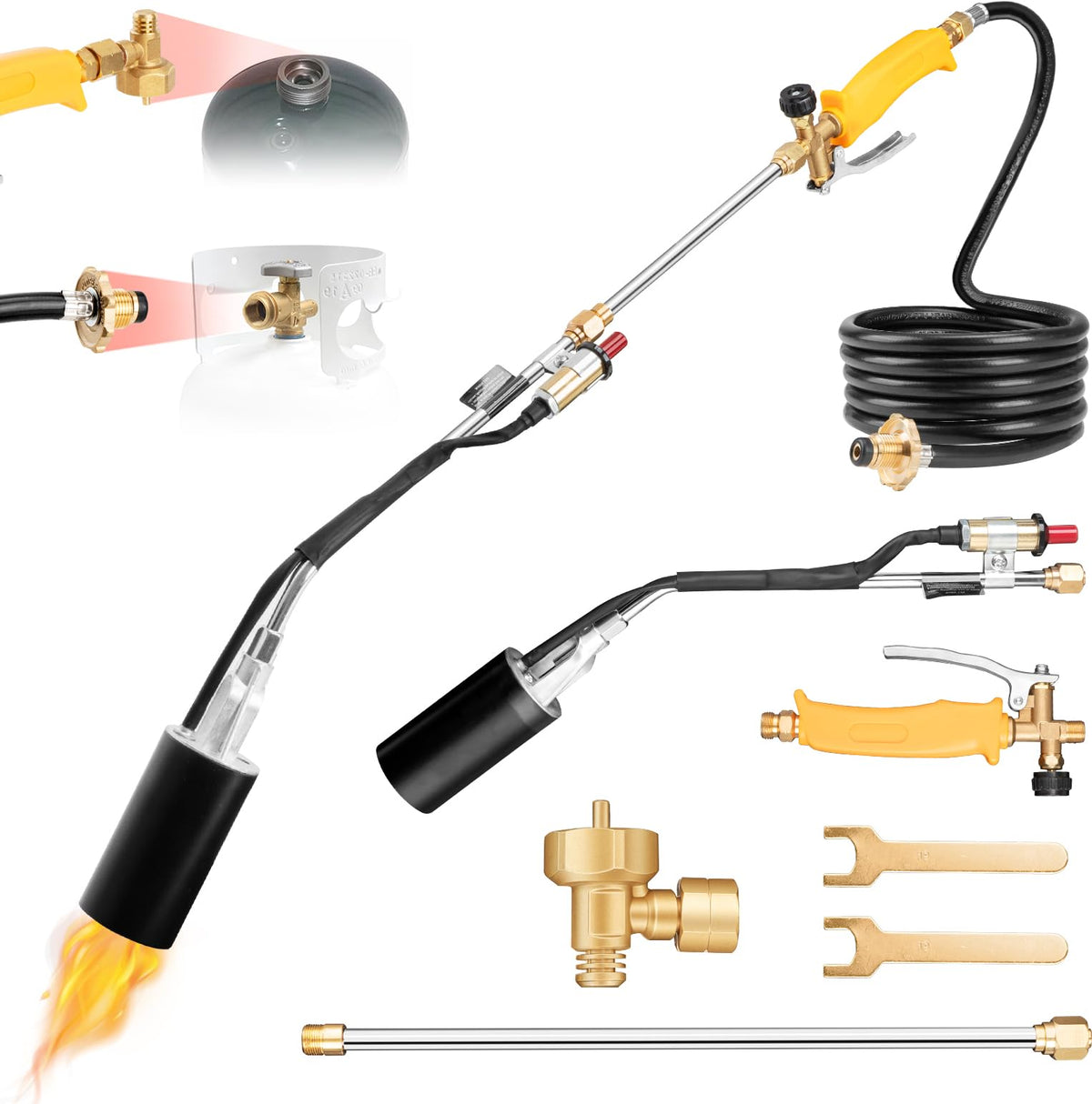 Julttum propane torch weed burner for high-heat weed removal