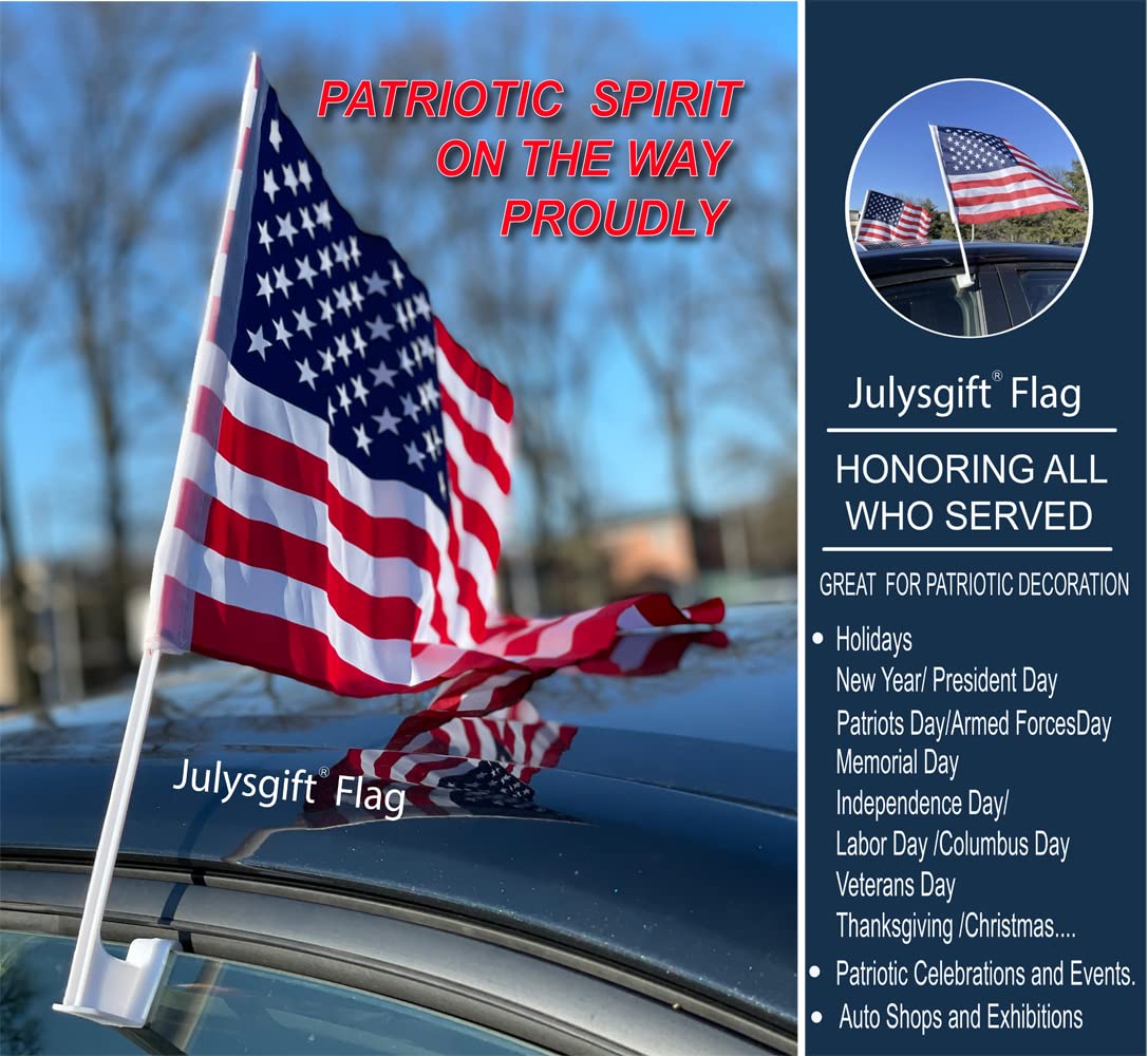 100-pack Julysgift flag set ideal for bulk promotions.