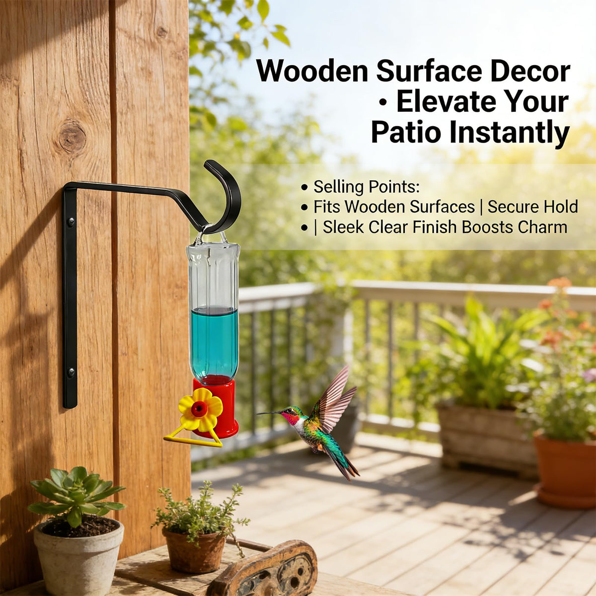 Julyxi dual feeding stations invite more visiting birds to your space.