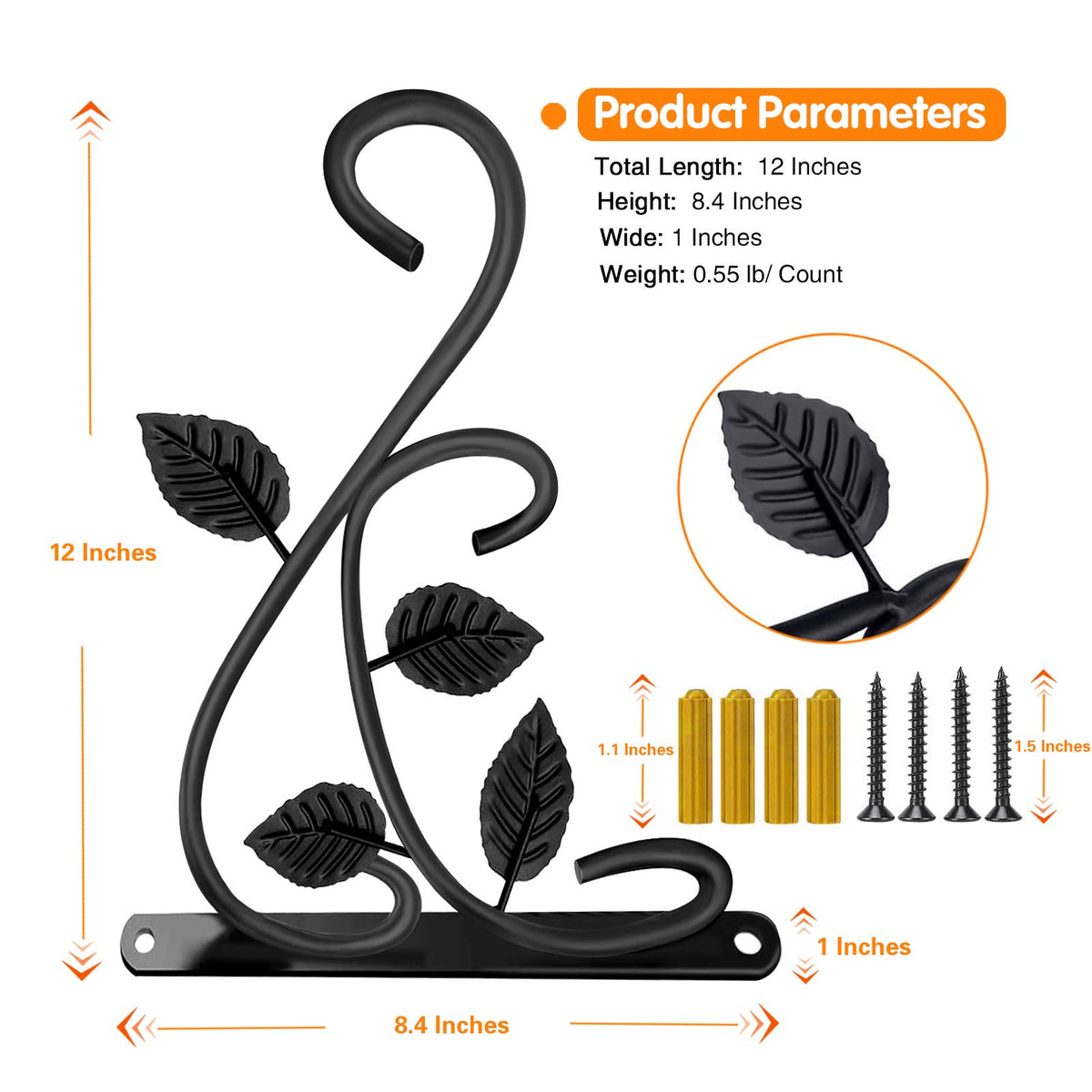 JUNBEI decorative metal plant hanger for flowers, lanterns, or wind chimes.