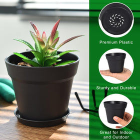 June Fox plastic pots are easy to wipe clean and vinyl-friendly