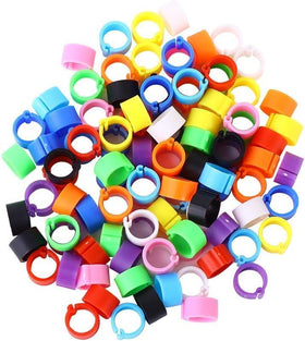 Junfamilee 100Pcs 10-color poultry leg bands for clear flock tagging