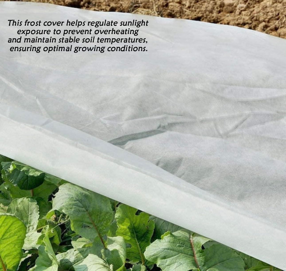JUNFLYING lightweight breathable fabric lets sun through while shielding seedlings