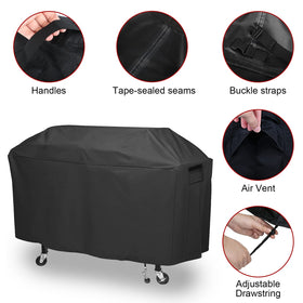 Jungda grill cover features water-resistant fabric protecting against rain and moisture