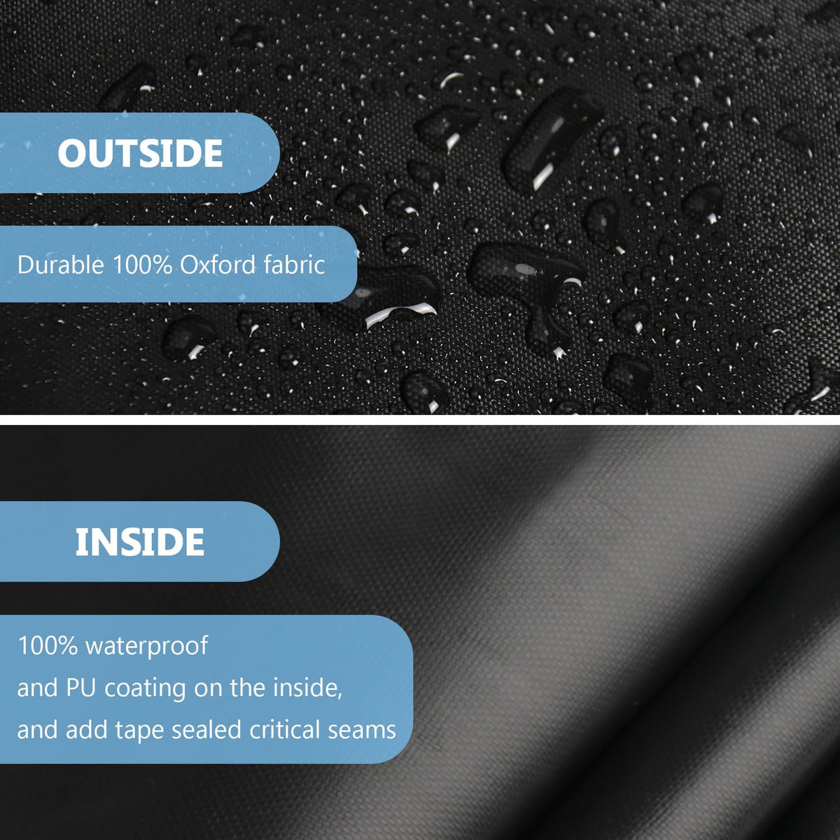 Jungda cover with buckled straps and drawstring for wind-resistant, secure fit.