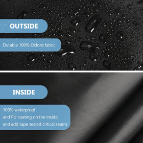 Jungda cover with buckled straps and drawstring for wind-resistant, secure fit.