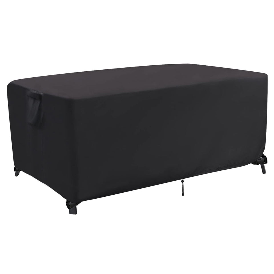 Jungda table cover in durable oxford fabric close-up protecting outdoor furniture.