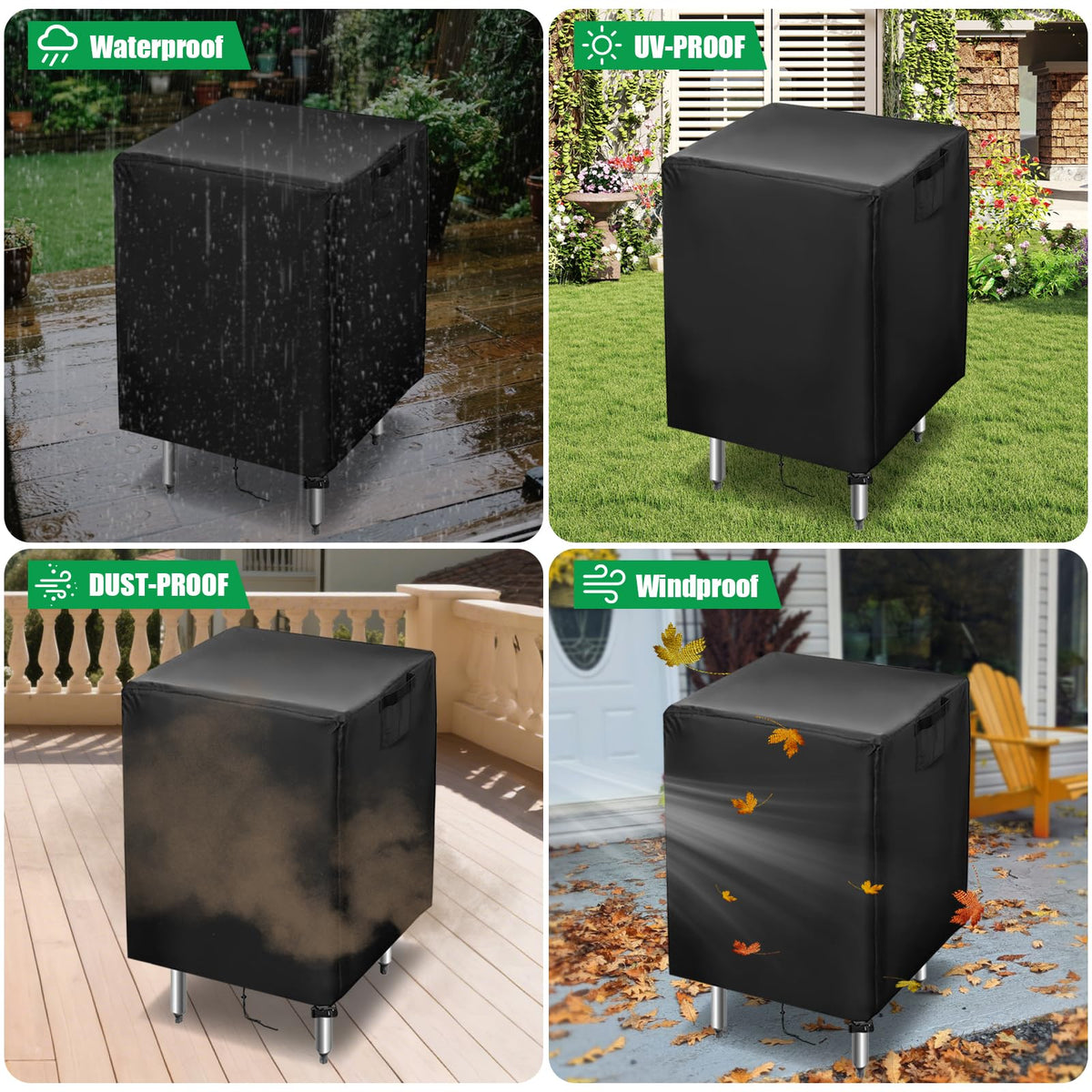 Jungda Outdoor Prep Table Cover easy-install side handles for quick setup.