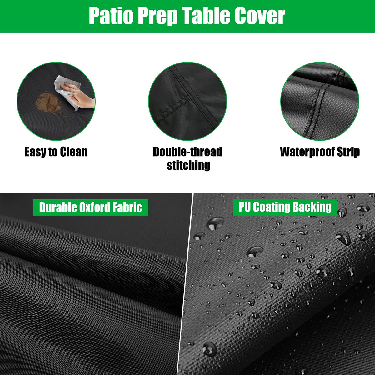 Jungda Oxford fabric cover resists tears, shielding surfaces from sun and dust.