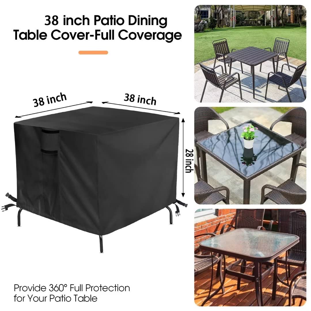 Jungda outdoor table cover close-up fabric shows fade- and tear-resistance