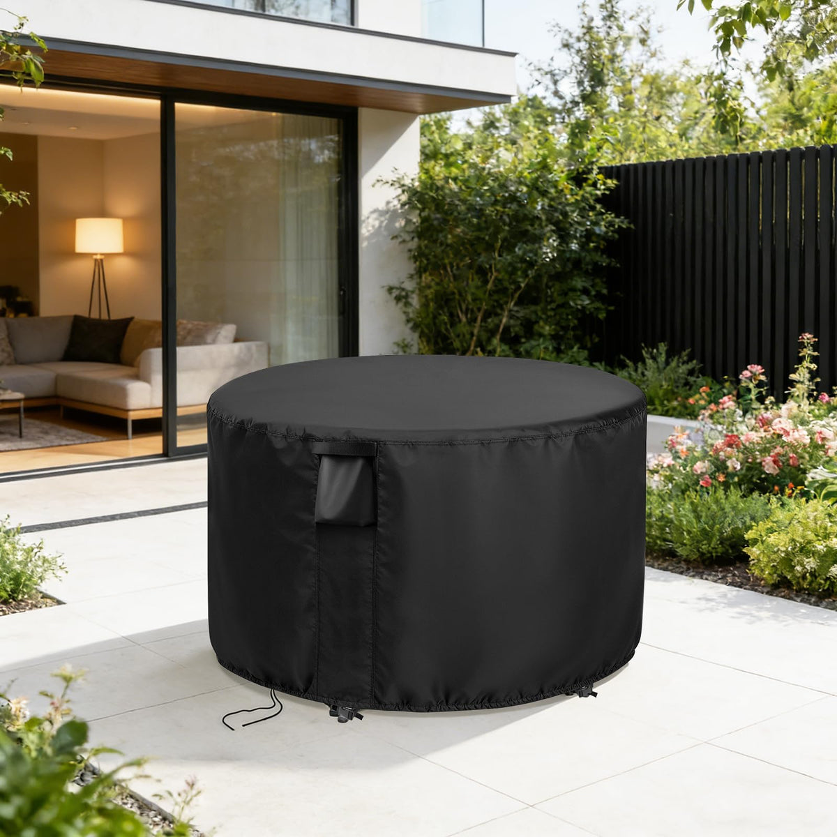 Jungda cover shown on a dining or coffee table setup for outdoor use