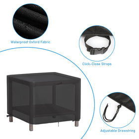 Jungda waterproof patio table cover shields furniture from moisture and weather