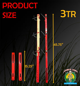 Jungle Jim's 3TR adjustable fit keeps different trimmer sizes secure.