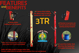 Jungle Jim's 3TR rack built tough for demanding landscaping work.