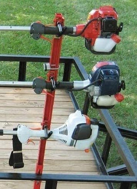 Jungle Jim's 3TR wall-mount option shown for secure enclosed-trailer installation.