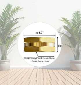 JUNHOME spigot cap with washers; durable brass construction for outdoor faucets.