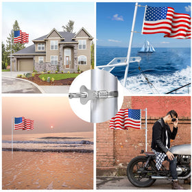 Junhome flagpole ring clip yacht use keeps flags secure at sea.
