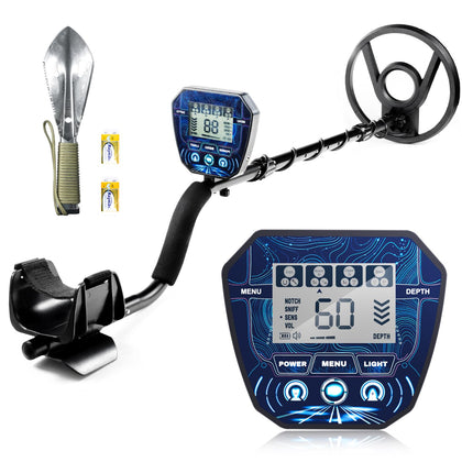 JuniHo professional metal detector front view shows ergonomic design for long hunts