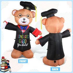 Junkin 72-inch graduation bear outdoor display ready for photos and parties