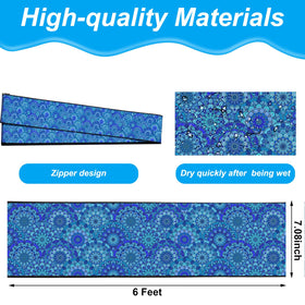Junkin blue zippered neoprene handrail sleeve improves grip and durability.
