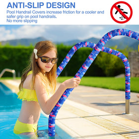 Junkin pool handrail cover suitable for spas and rails in blue color.