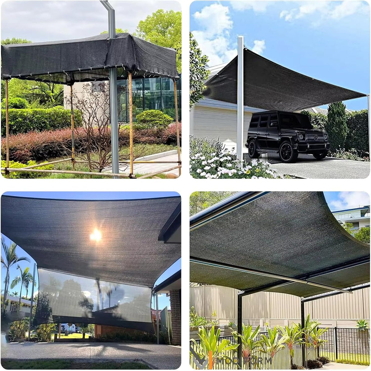 JUNKOGO shade cloth easy to install with no tools