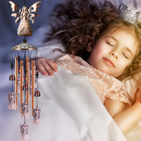 JUNQIU US Angel Wind Chimes angel statue design enhances outdoor decor