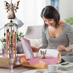 JUNQIU US Angel Wind Chimes for patio decor delivering gentle melody in open air
