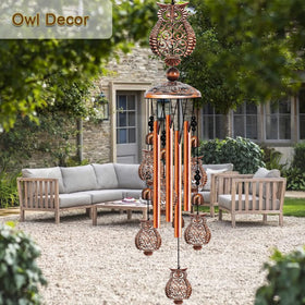 JUNQIU Owl Wind Chimes living room decor adds charm and gentle music.
