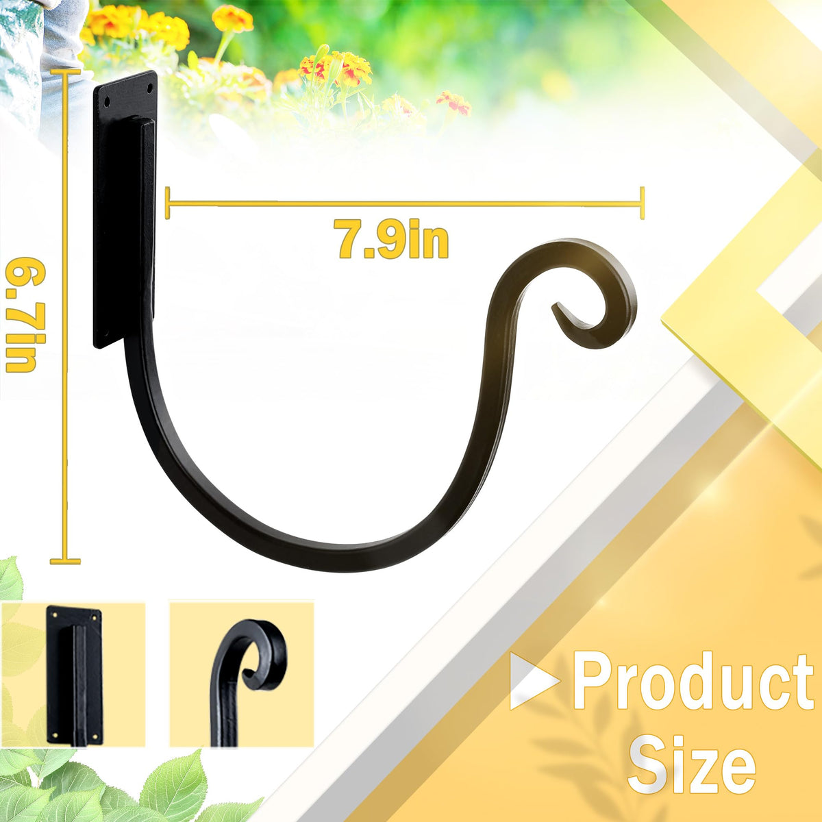 Each hanger supports up to 125 feet of 5/8-inch hose capacity.