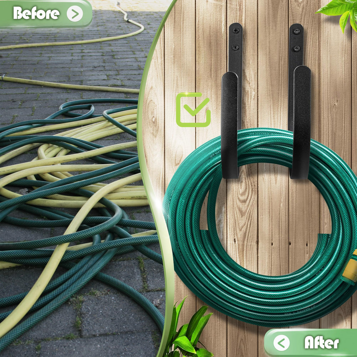 JUNSHUO easy-install hose holder with included mounting hardware