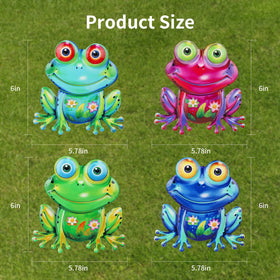 Junware colorful metal frogs add gradient color and focal point to any wall.