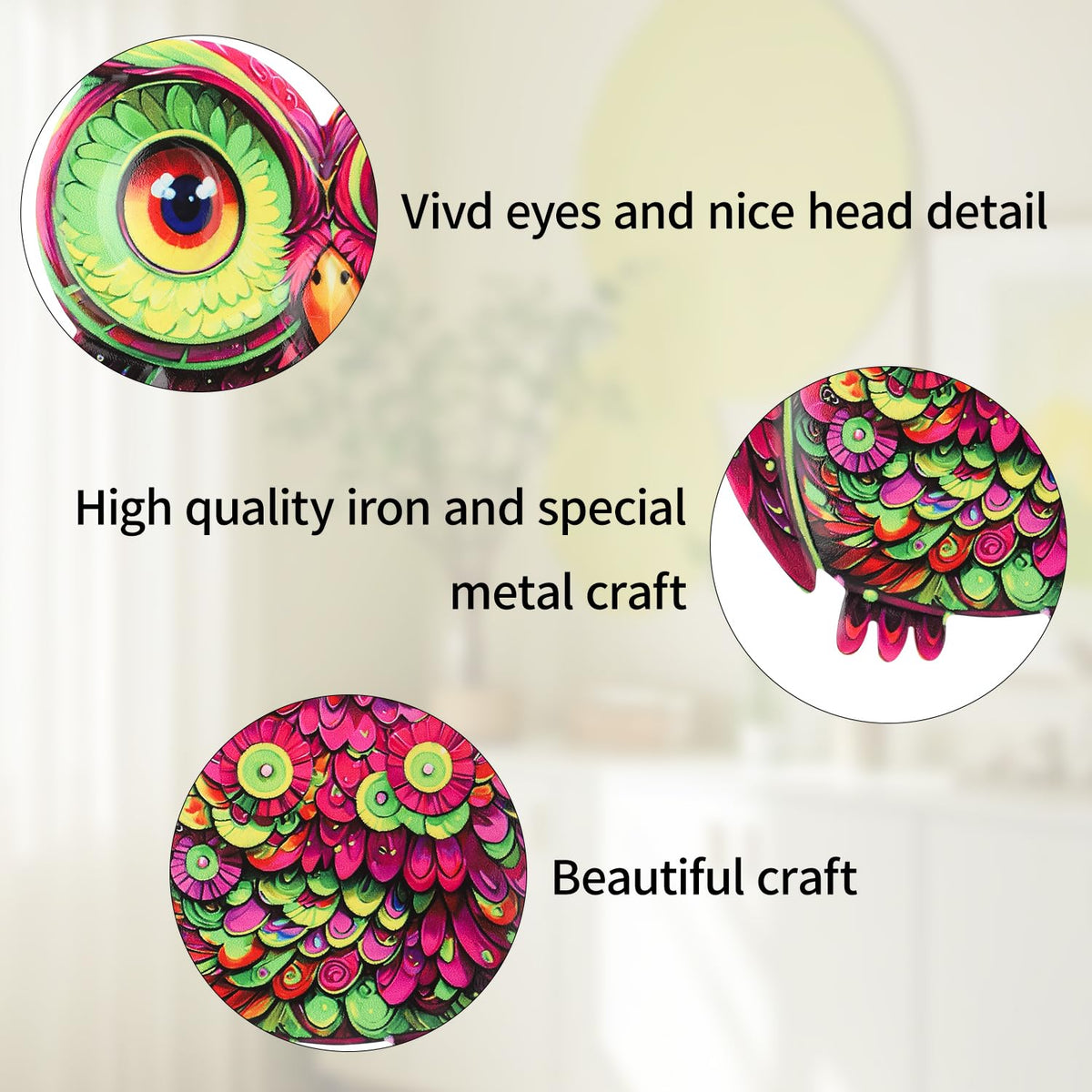 Junware indoor owl wall art brightens bedrooms and living spaces with lifelike silhouettes.