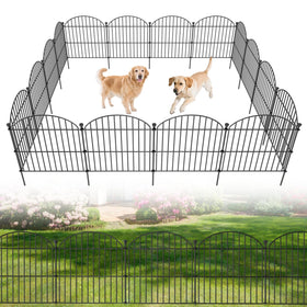 JUNYAO no-dig decorative garden fence panel arch provides easy, temporary yard borders