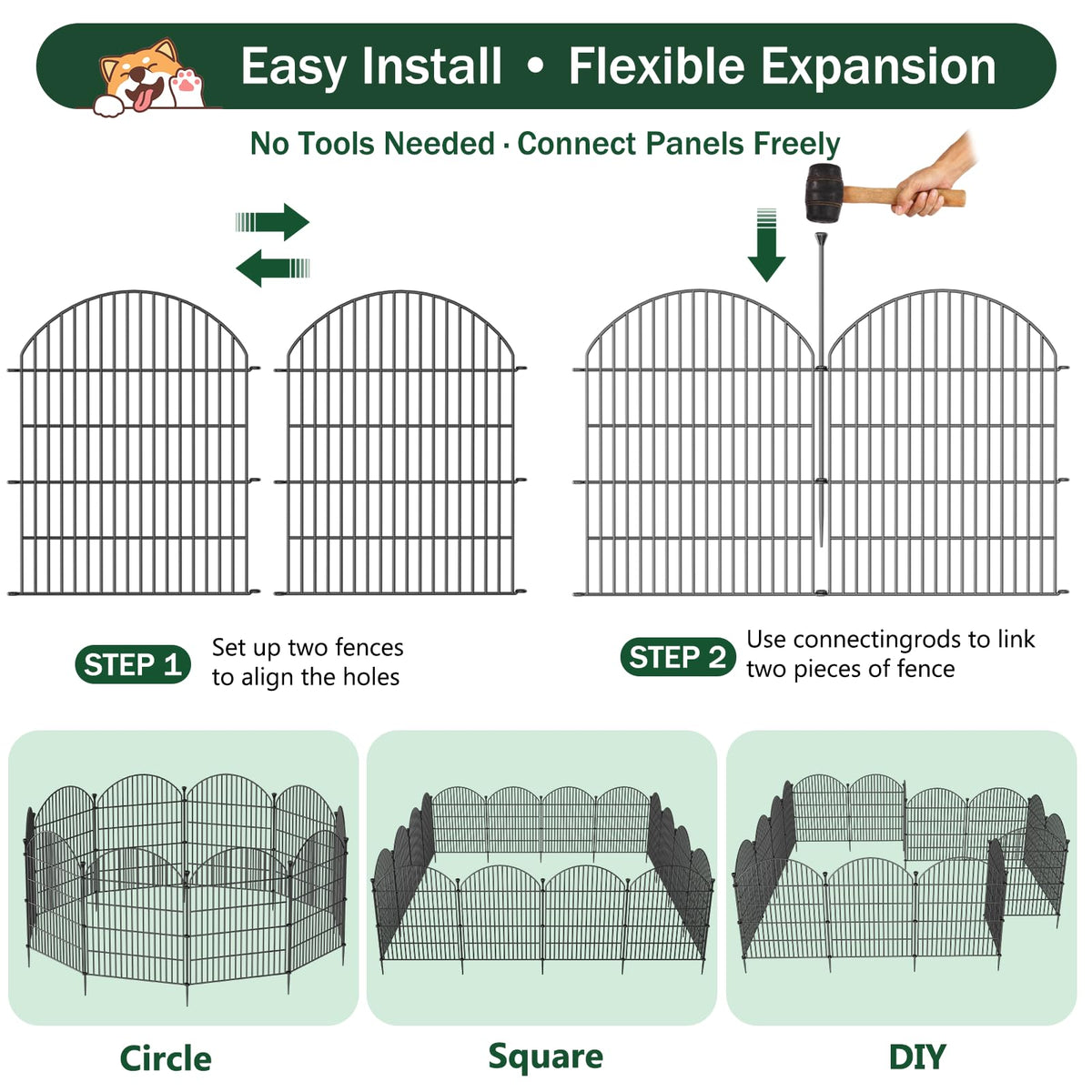 JUNYAO rustproof metal fence offers durable outdoor framing for seasonal layouts