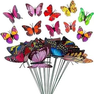 Jupengmg butterfly garden stakes brighten flower beds with waterproof durability.